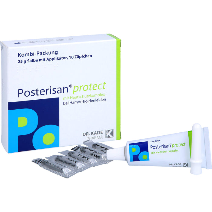 Posterisan protect Kombi-Packung Salbe und Zäpfchen bei Hämorrhoidenleiden, 1 pc Paquet combiné