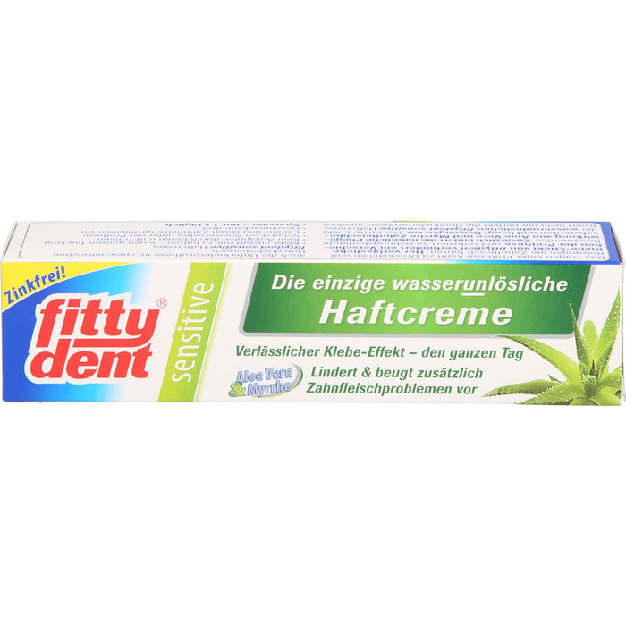 fittydent sensitive wasserunlösliche Haftcreme für Zahnprothesen, 40 g Cream