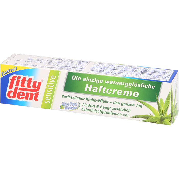 fittydent sensitive wasserunlösliche Haftcreme für Zahnprothesen, 40 g Creme