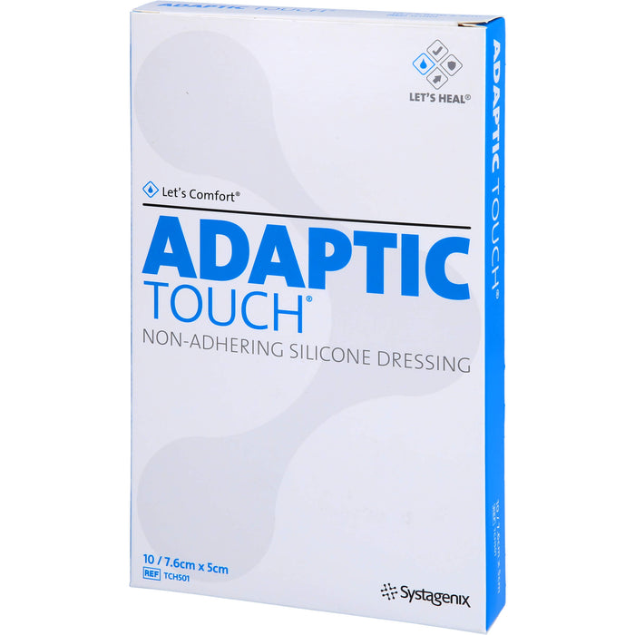 ADAPTIC Touch 7,6 x 5 cm nichthaftende Silikon Wundauflage, 10 pc Gaze de plaie