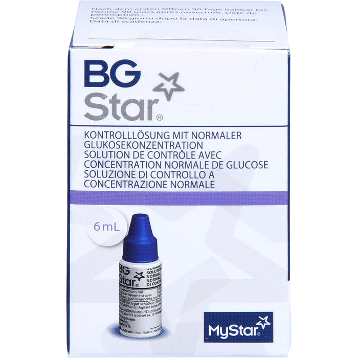 BGStar Kontrolllösung mit normaler Glukosekonzentration, 6 ml Lösung