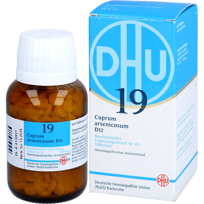 DHU Schüßler-Salz Nr. 19 Cuprum arsenicosum D12 Tabletten, 420 St. Tabletten