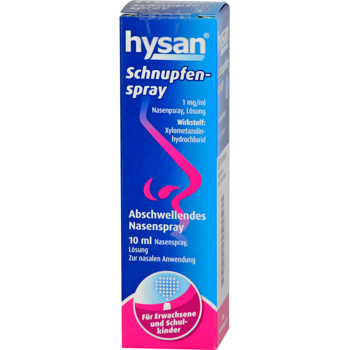 hysan Schnupfenspray abschwellendes Nasenspray, 10 ml Lösung