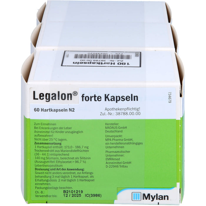 Legalon forte Emra Hartkapseln, 180 pc Capsules