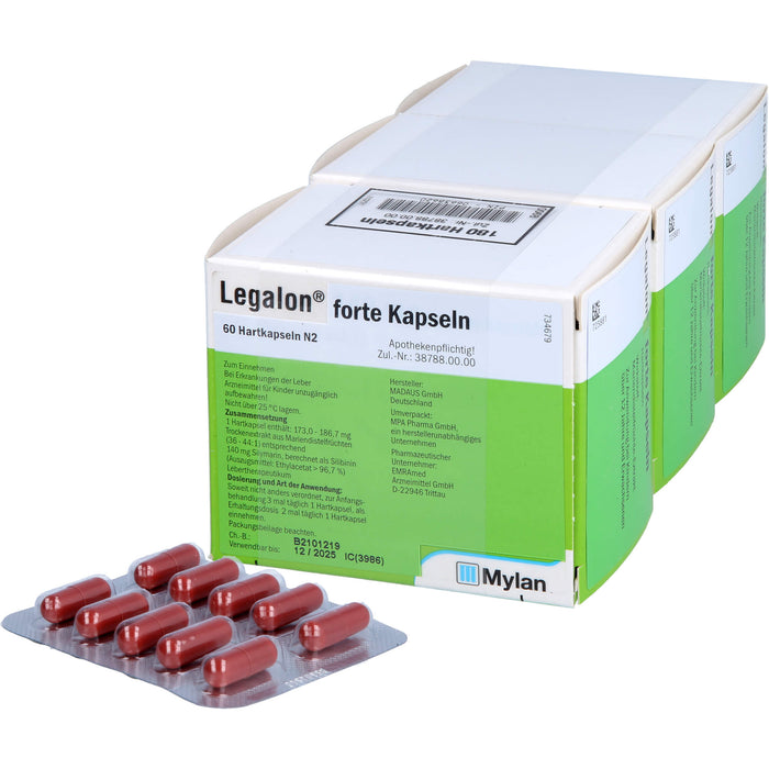 Legalon forte Emra Hartkapseln, 180 pcs. Capsules