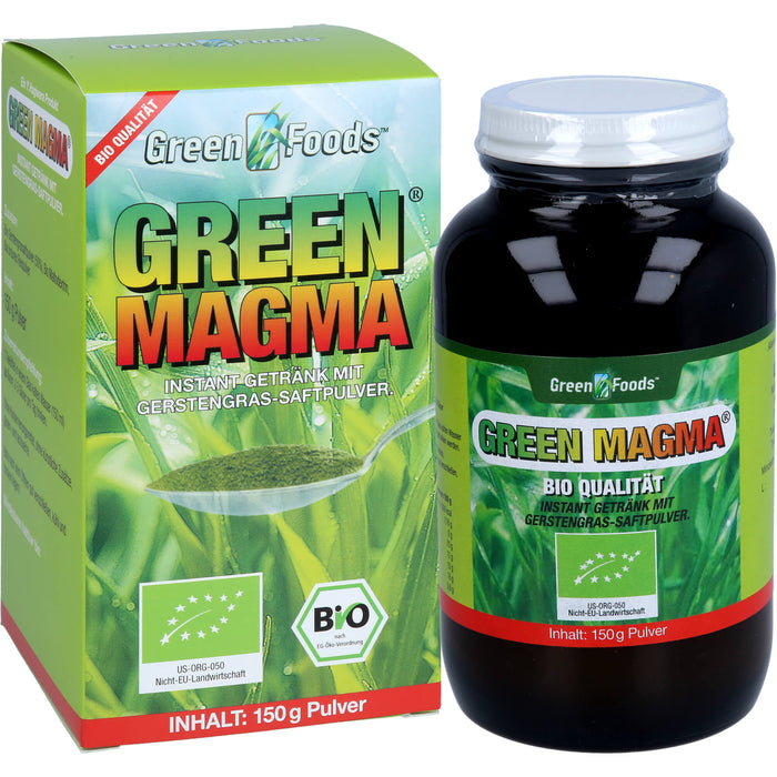 Green Foods Green Magma Gerstengrasextrakt-Pulver bio, 150 g Poudre