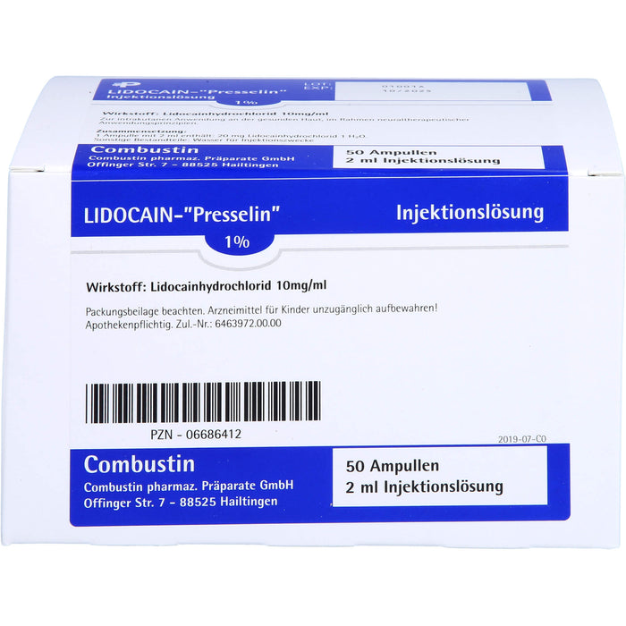 LIDOCAIN-Presselin 1 % Ampullen, 50 St. Ampullen