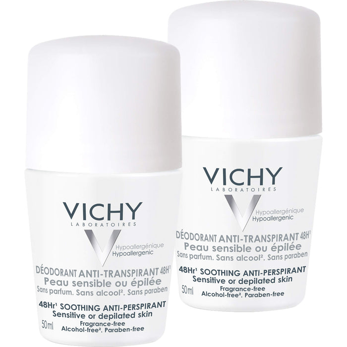 Vichy Deo Roll-On Sensitiv Anti-Trans. 48H, 2X50 ml STI