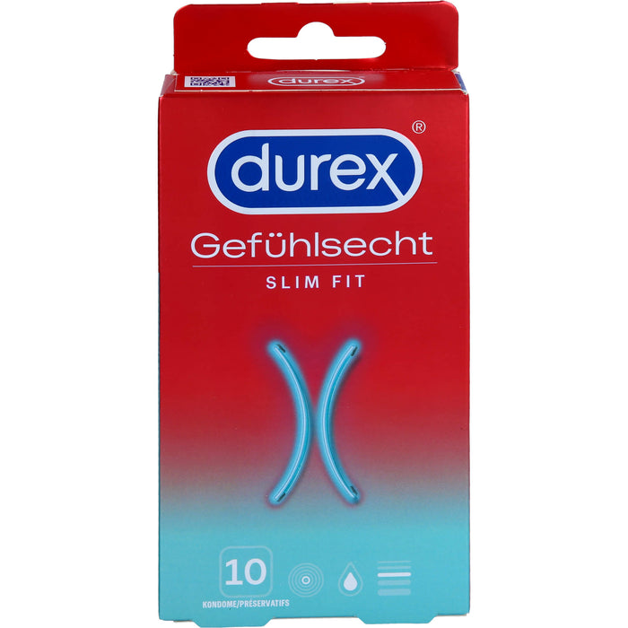 Durex Gefühlsecht Slim Fit Kondome, 10 pc Préservatifs