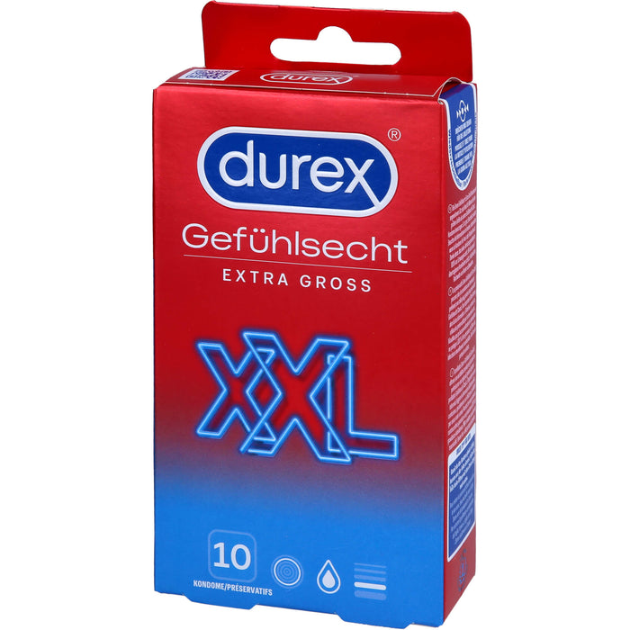 Durex Gefühlsecht Extra Groß Kondome, 10 pc Préservatifs