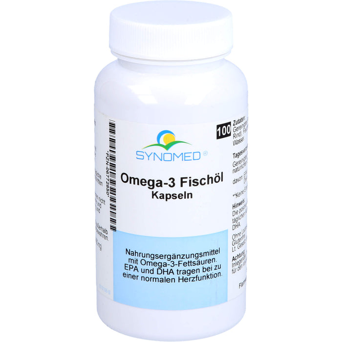 SYNOMED Omega-3 Fischöl Kapseln für eine normale Herzfunktion, 100 pcs. Capsules