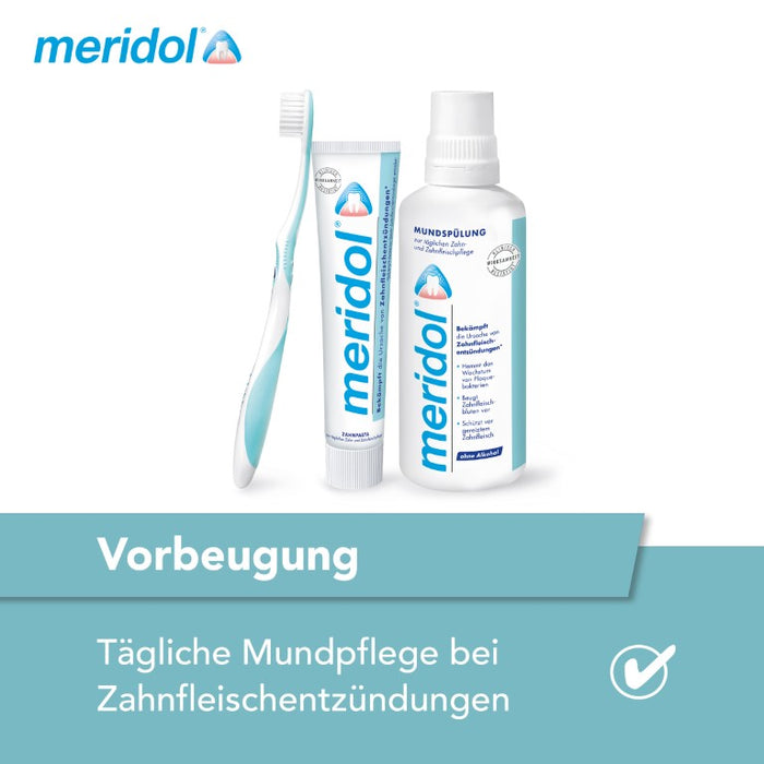 meridol med CHX 0,2% Antibakterielle Mundspülung mit Chlorhexidin zur Bekämpfung bakterieller Entzündungen in der Mundhöhle mit mildem Geschmack, 300 ml Solution