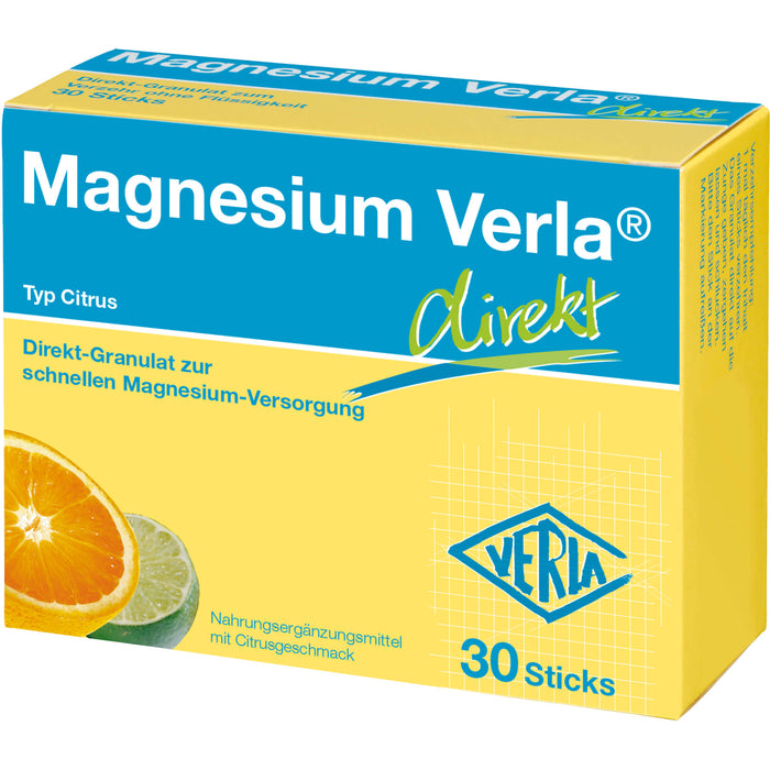 Magnesium Verla direkt Typ Citrus Sticks, 30 pc Sachets