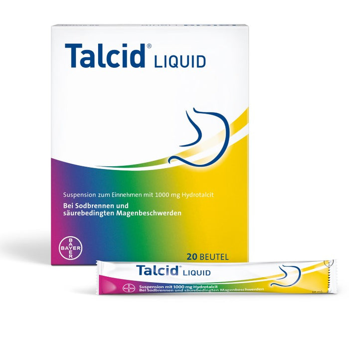 Talcid Liquid Beutel bei Sodbrennen und säurebedingten Magenbeschwerden, 20 pcs. Sachets