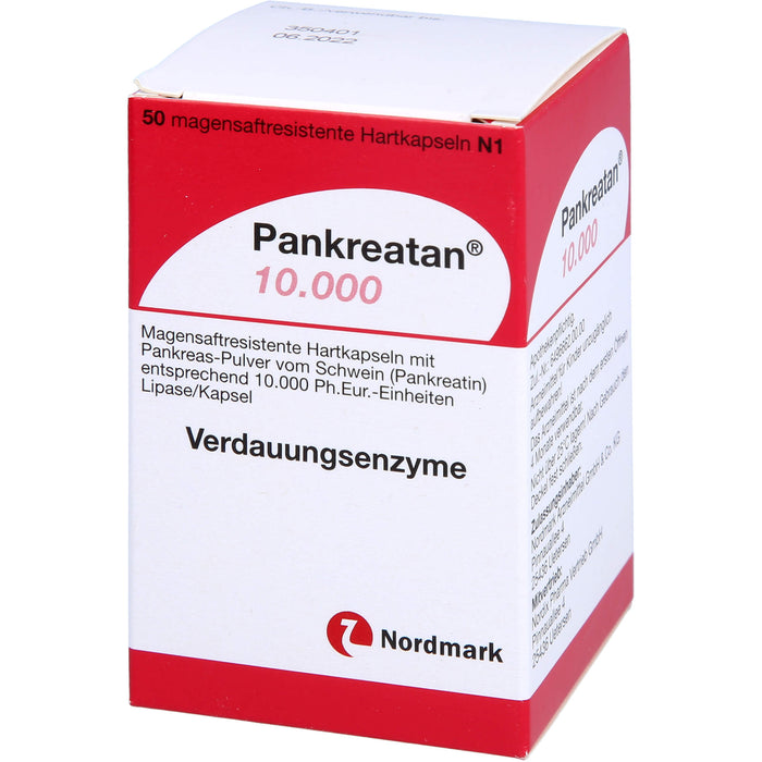 Pankreatan 10.000, Magensaftresistente Hartkapseln, 50 St. Kapseln