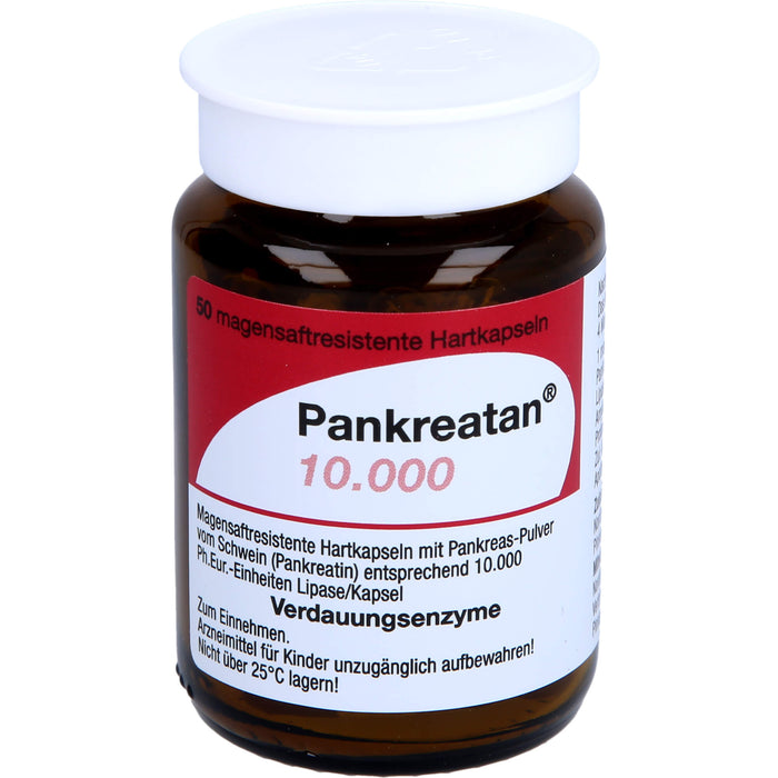 Pankreatan 10.000, Magensaftresistente Hartkapseln, 50 pc Capsules