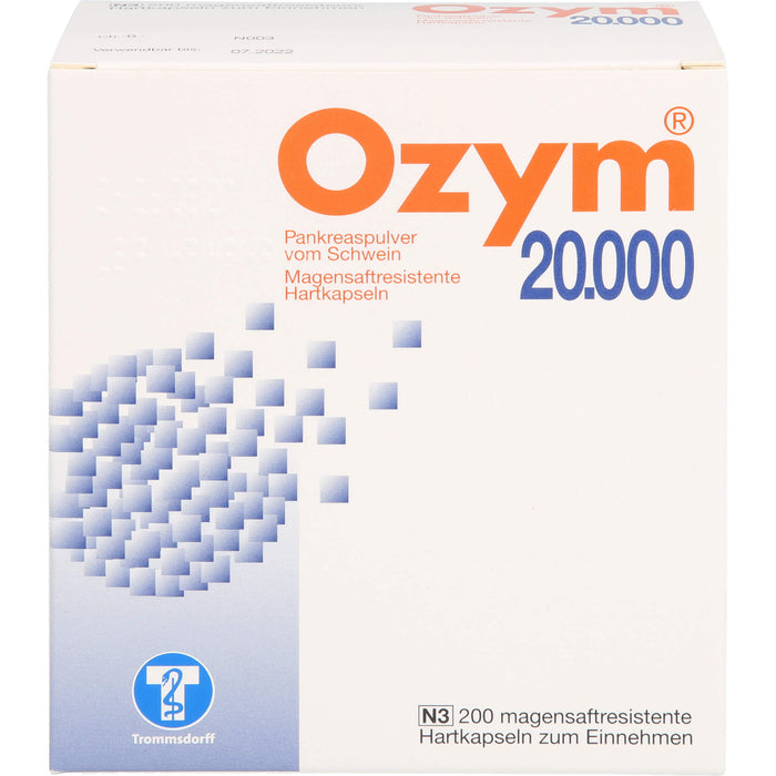 Ozym 20.000, magensaftresistente Hartkaps., 200 pc Capsules