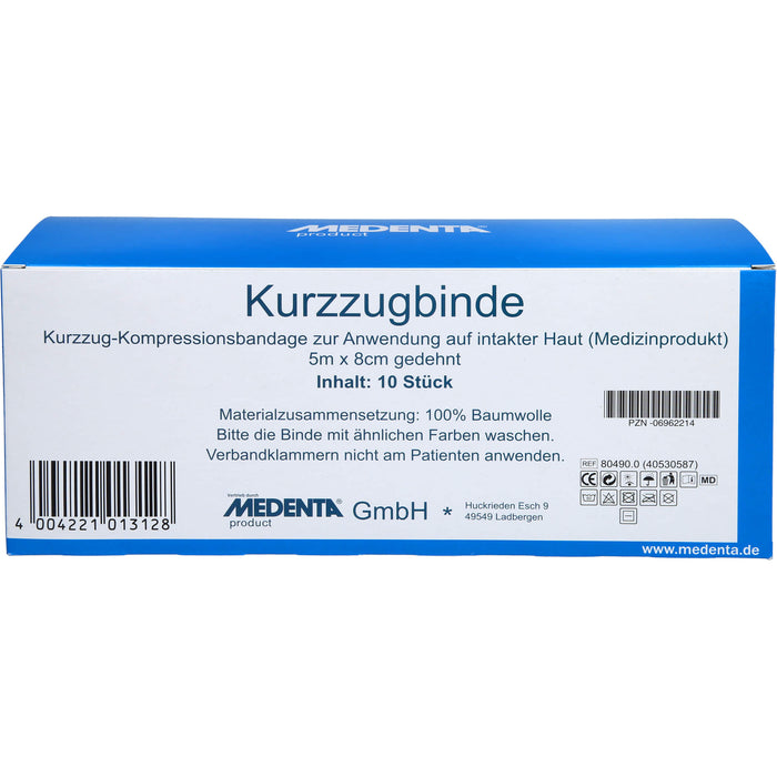 KURZZUGBINDE 5MX8CM, 10 St BIN