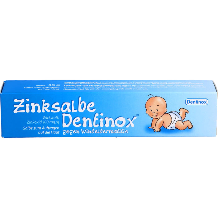 Zinksalbe Dentinox gegen Windeldermatitis, 45 g Salbe