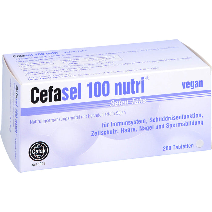 Cefasel 100 nutri Selen-Tabs, 200 pcs. Tablets