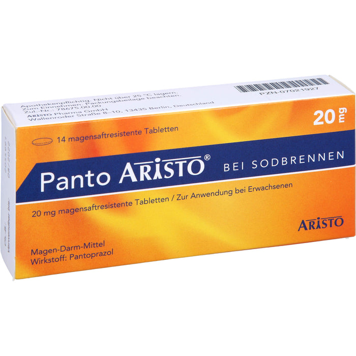 Panto ARISTO bei Sodbrennen Tabletten, 14 pc Tablettes