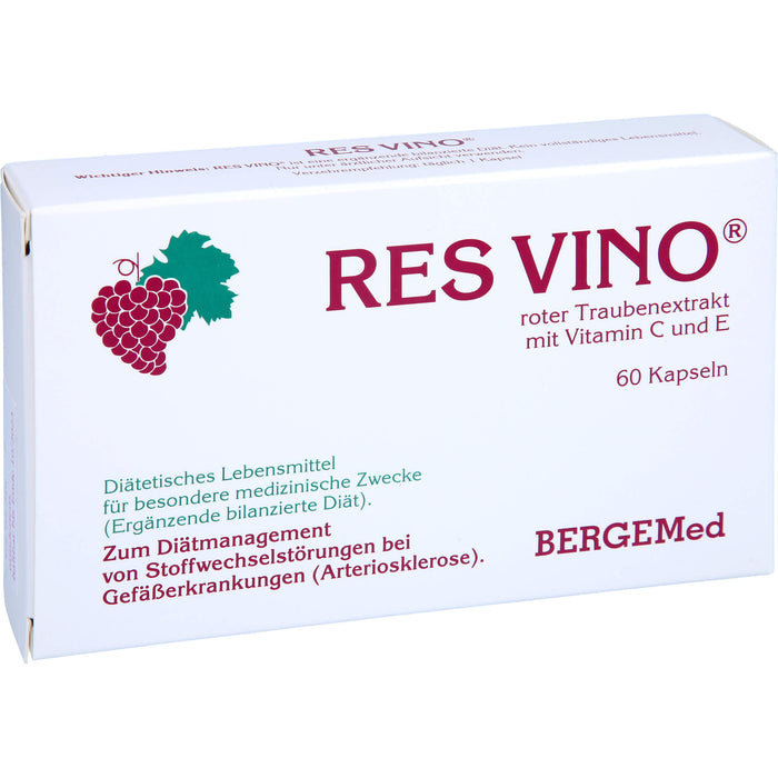 Res Vino Kapseln Roter Traubenextrakt, 60 St. Kapseln