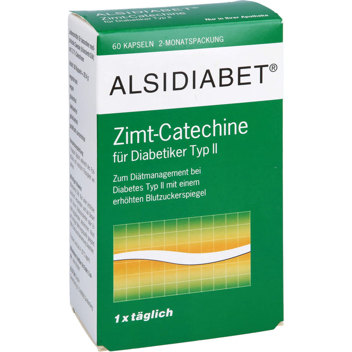 ALSIDIABET Zimt-Catechine für Diabetiker Typ II, 60 pc Capsules