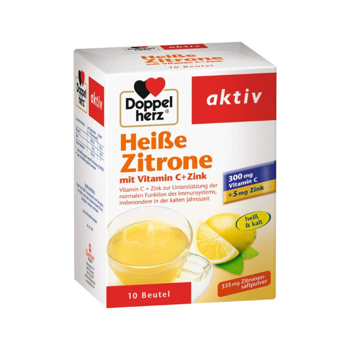 Doppelherz Heiße Zitrone Vitamin C + Zink Beutel, 10 pc Sachets