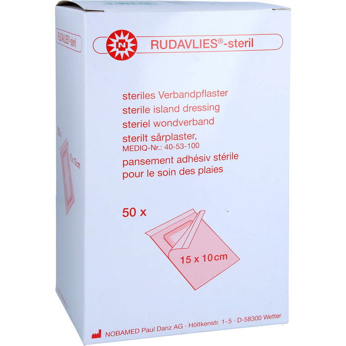 RUDAVLIES STERIL 15CMX10CM VERBANDPFLASTER, 50 St PFL