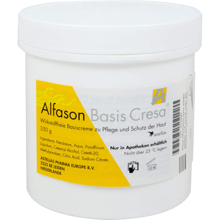 Alfason Basis Cresa Feuchtigkeitscreme für trockene und empfindliche Haut, 350 g Cream