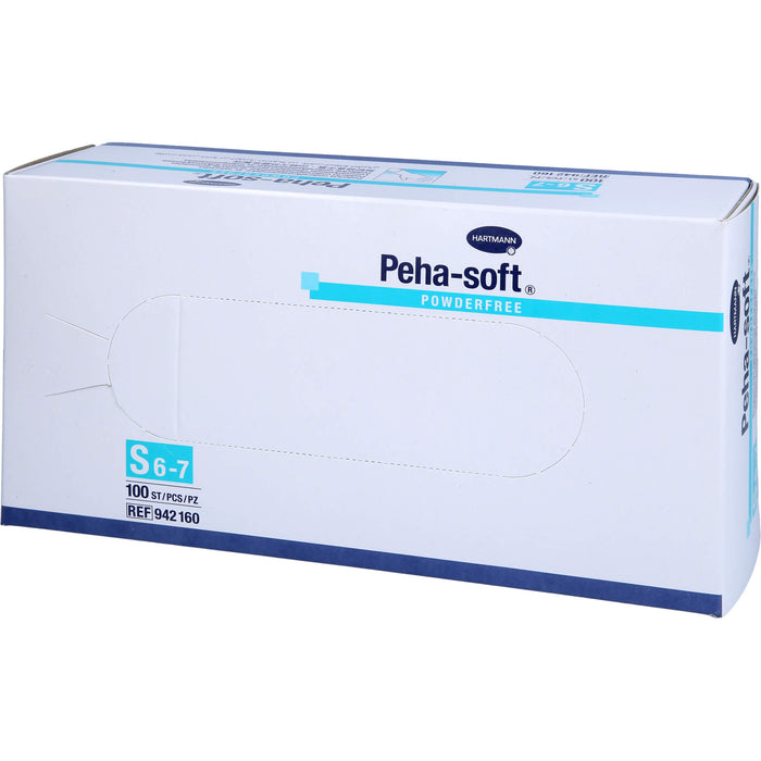 Peha-soft powderfree aus Latex Untersuchungshandschuhe Gr. S 6 - 7, 100 pc Gants