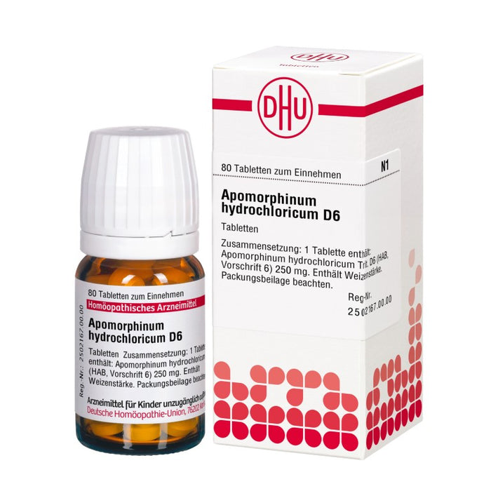 DHU Apomorphinum hydrochloricum D6 Tabletten, 80 pc Tablettes