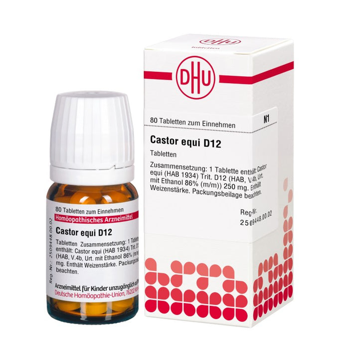 DHU Castor equi D12 Tabletten, 80 St. Tabletten