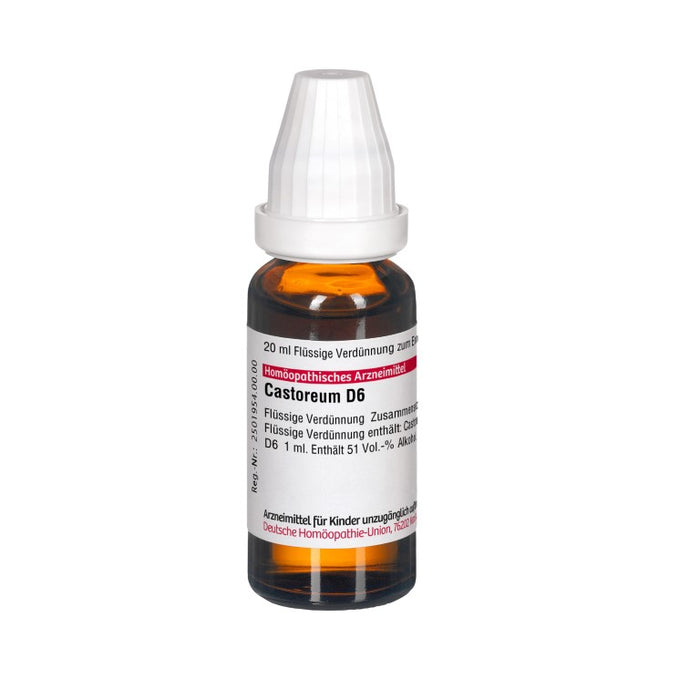 Castoreum D6 DHU Dilution, 20 ml Lösung