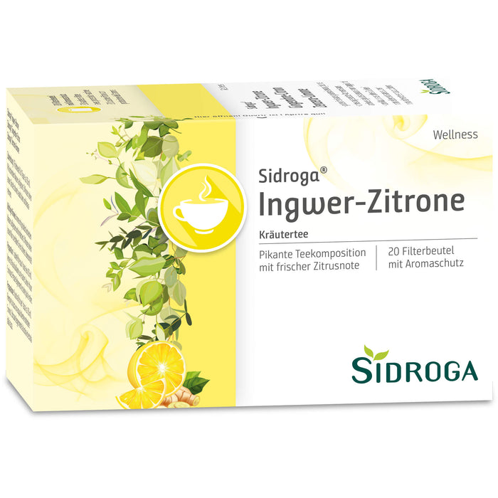 Sidroga Wellness Ingwer-Zitrone Tee, 20 pcs. Filter bag