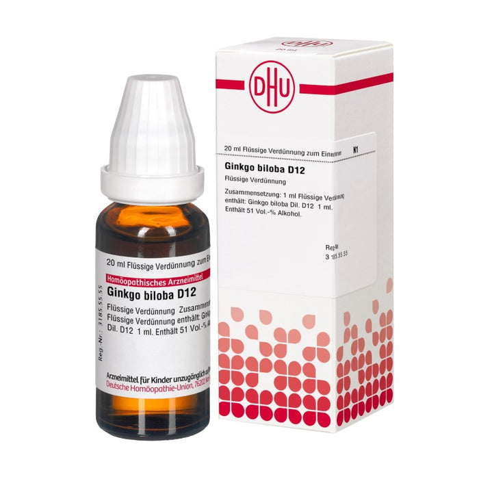 Ginkgo biloba D12 DHU Dilution, 20 ml Lösung