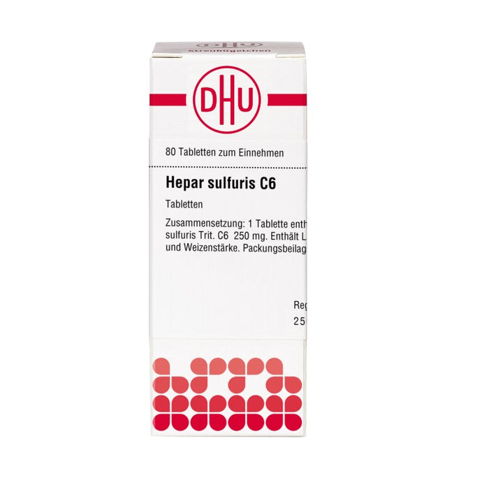 DHU Hepar sulfuris C6 Tabletten, 80 St. Tabletten