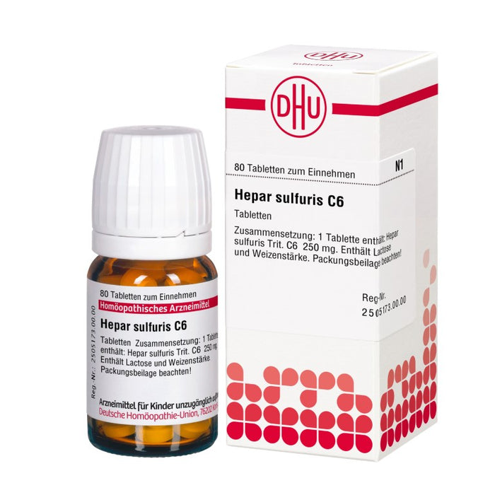 DHU Hepar sulfuris C6 Tabletten, 80 St. Tabletten