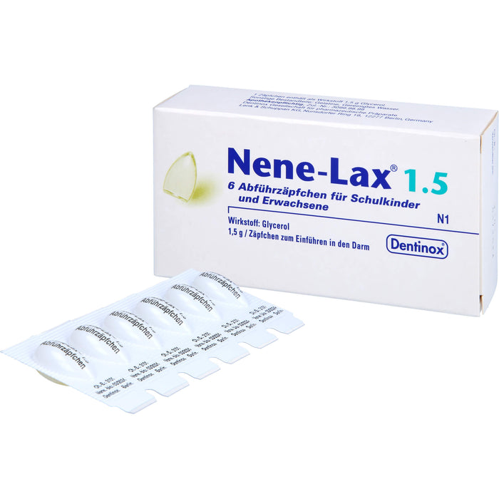 Nene-Lax 1.5 Abführzäpfchen für Schulkinder und Erwachsene, 5 pcs. Suppositories