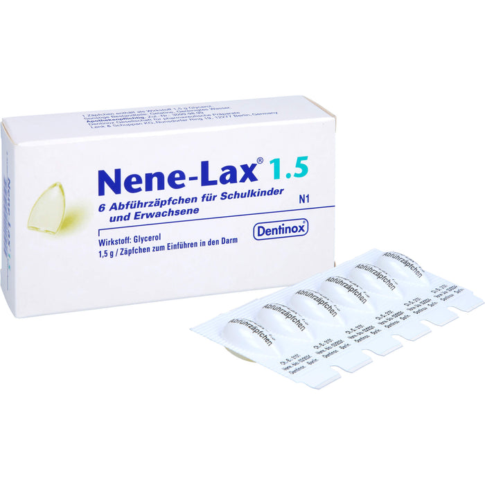 Nene-Lax 1.5 Abführzäpfchen für Schulkinder und Erwachsene, 5 pcs. Suppositories