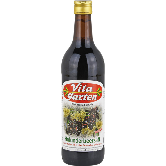 Vitagarten Holunderbeersaft, 750 ml Lösung