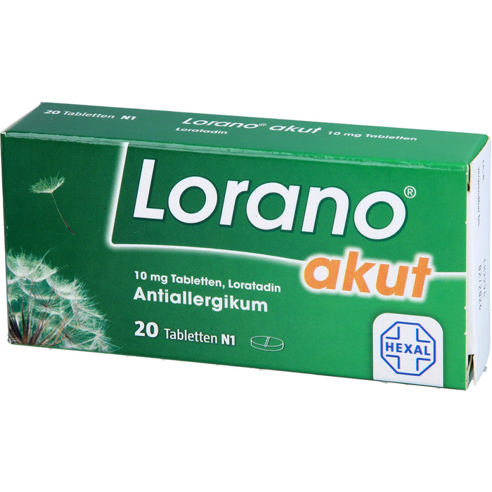 Lorano akut Tabletten, 20 pc Tablettes