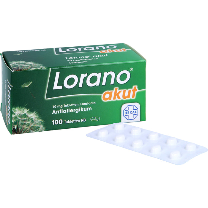 Lorano akut Tabletten, 100 pcs. Tablets