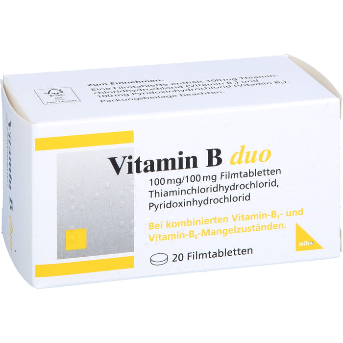 mibe Vitamin B duo Filmtabletten, 20 St. Tabletten