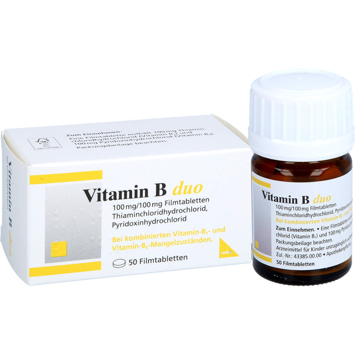 Mibe Vitamin B duo Filmtabletten, 50 pcs. Tablets