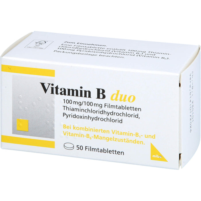 Mibe Vitamin B duo Filmtabletten, 50 pcs. Tablets