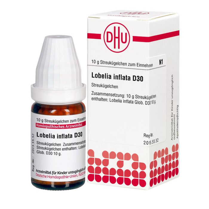 DHU Lobelia inflata D 30 Streukügelchen, 10 g Globules