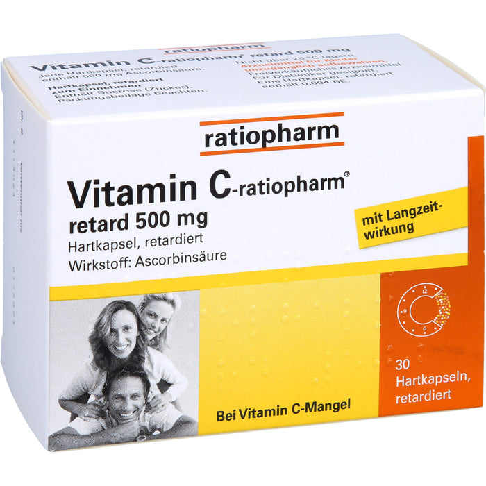 Vitamin C-ratiopharm retard 500 mg Hartkapseln, 30 pcs. Capsules