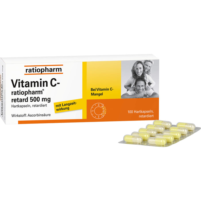 Vitamin C-ratiopharm retard 500 mg Kapseln, 100 pc Capsules