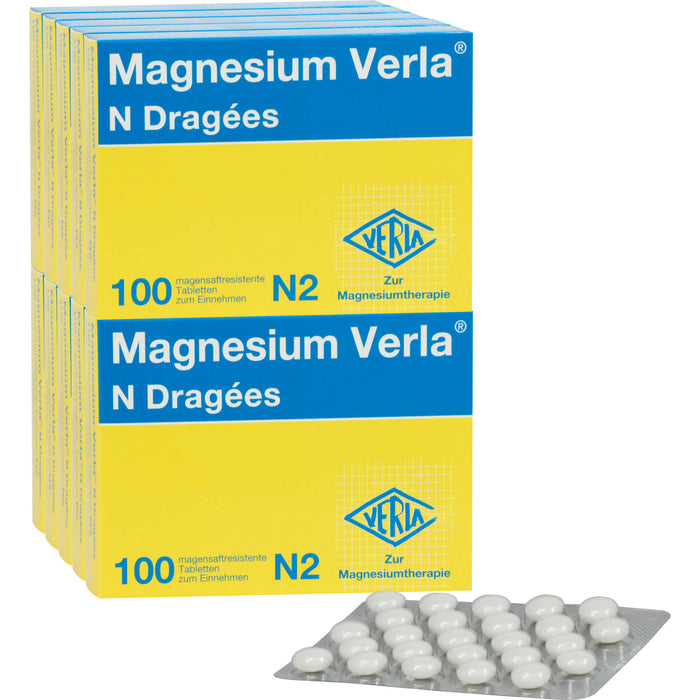 Magnesium Verla N Dragées bei Magnesiummangel, 1000 St. Tabletten